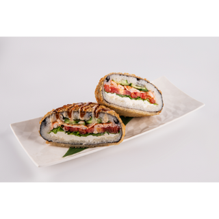 Суши бургер с креветками