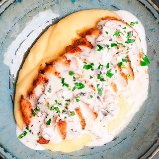 Creamy mushroom chicken poultry