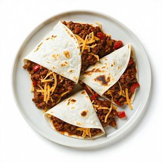 Quesadillas chili con carne