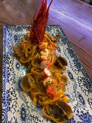 Tallarines Marineros al estilo a plaza