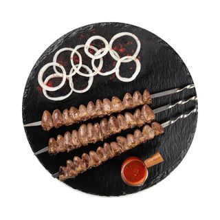  ШАШЛЫК ИЗ КУРИНЫХ СЕРДЕЧЕК