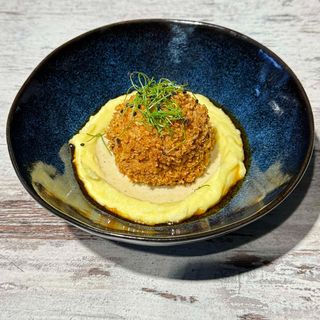 Куряча котлета з креветкою та картопляним пюре (250 гр)