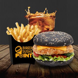 Меню "DeLuxe Бургер з куркою"