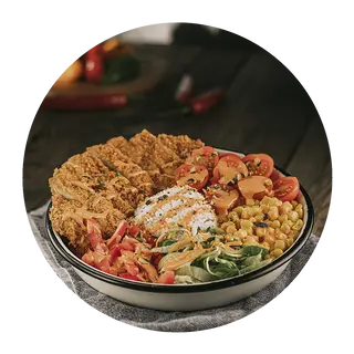 Crispy chicken bowl +Coca Cola 