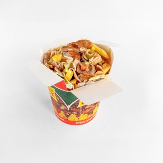 Box kebab e patatine fritte