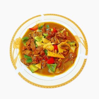 F3. Vită în sos curry ușor picant 咖喱牛肉