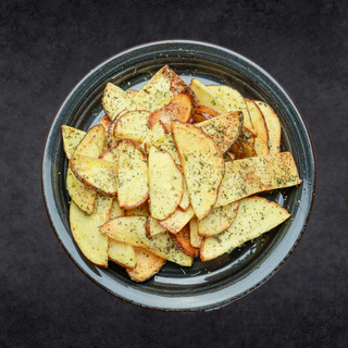 Cartofi cu mentă si usturoi 