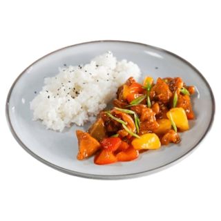 Carne vegetal con salsa agripicante