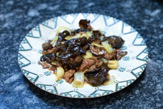 Мясо с грибами