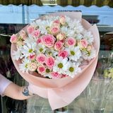 Букет з троянд та хризантем «Натхнення»