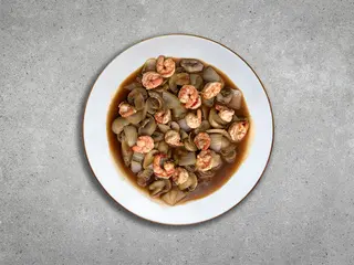 Gambas con Champiñones