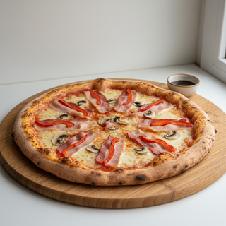 Pizza Quattro Stagioni uriasa