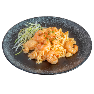 Huevos Revueltos con Gambas 