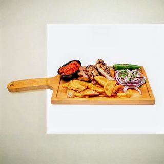 Свински ребра с гарнитура (450г)