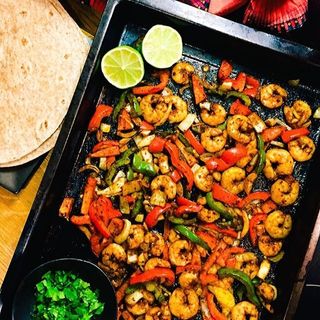 Fajitas de gambas /Prawns