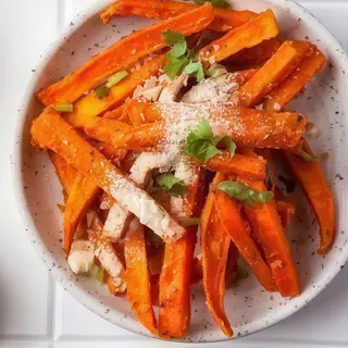 Cartofi dulci cu parmezan
