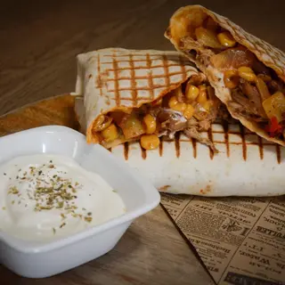 Pulled pork chimichanga