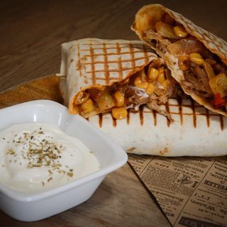 Pulled pork chimichanga