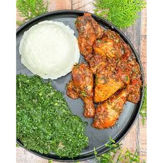 Stew wings with ugali