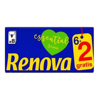 Lenços de Bolso 3F. - Renova Essencials 6+2un.
