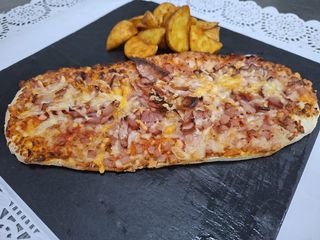 Pan pizza de bacon 