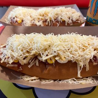 Menú perro hawaiano Doble( 2 perritos 2 patatas y 1 bebida)
