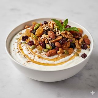 Yogur Con Frutos Secos Y Miel