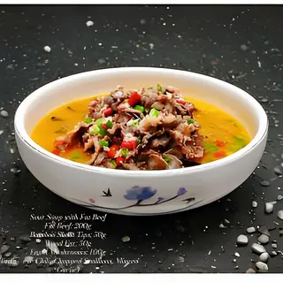 Supa acra cu carne de vita  酸汤肥牛