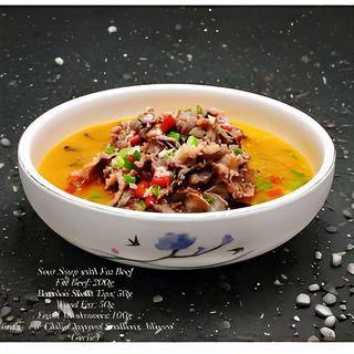 Supă acră cu carne de vită  酸汤肥牛