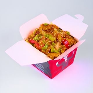 Курица в кисло-сладком соусе с рисом