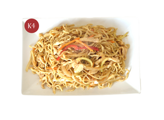 Spaghete cu pui si legume