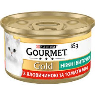 Gourmet Gold з  яловичиною та томатами, ніжні биточки, 85 г