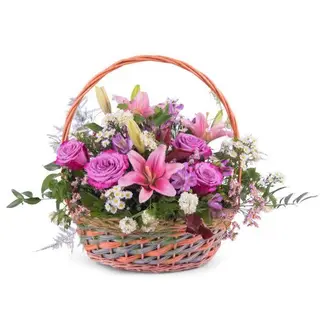 Cesta De Flores Variada