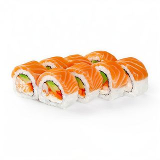 Sushi Uramakl De Queso Con Salmón Flameado (8 Uds.)