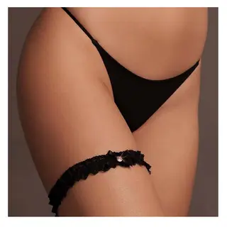 Liguero Negro De Encaje