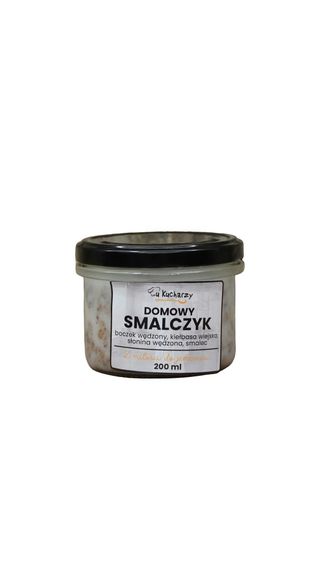 Domowy smalczyk z cebulą i kiełbasą  200 ml (słoik)