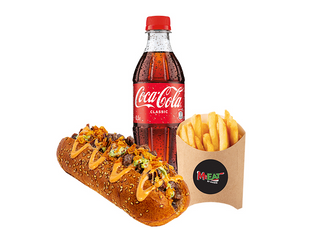 Ни хот-дог конина в сырном соусе