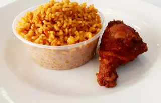 Small VM- Jollof rice & Pepper Chicken