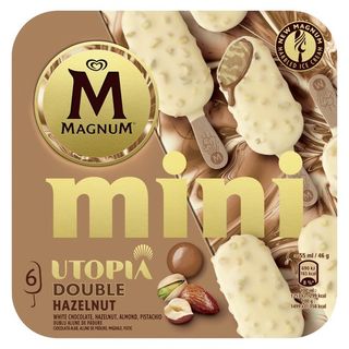 Magnum Mini Helado Bombón Doble Avellana Caja 6x55ml