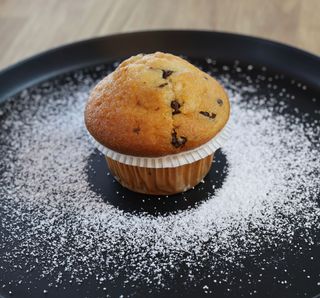 Brioșă cu fulgi de ciocolată