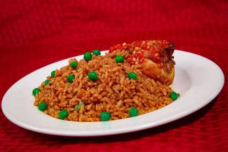 Jollof Rice and Crispy Chicken