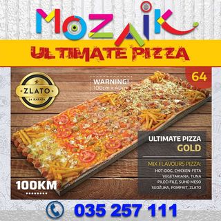 Ultimate Pizza Gold 1 m x 0,4 m