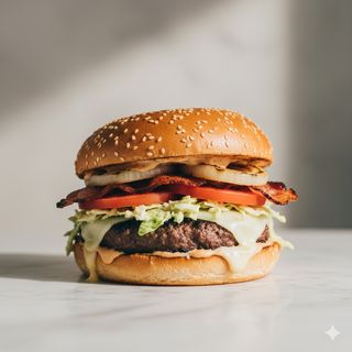 Hamburger spicy pleasure