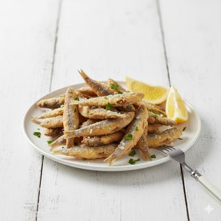 Tapa de boquerones fritos