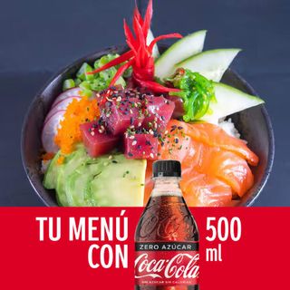 Combo Poke + Coca-Cola botella 500ml.