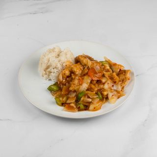 102. Riba Szechwan i riža