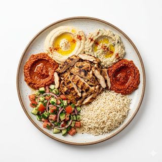 Festín shawarma de pollo