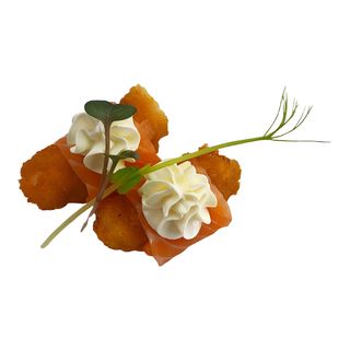 49. Crispy tempura sake 2 pezzi