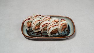 California z pieczonym łososiem