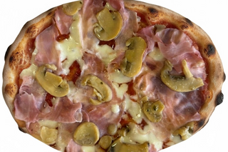 Pinsa cotto e funghi